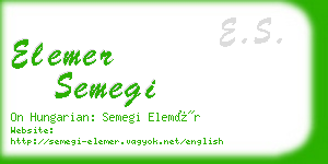 elemer semegi business card